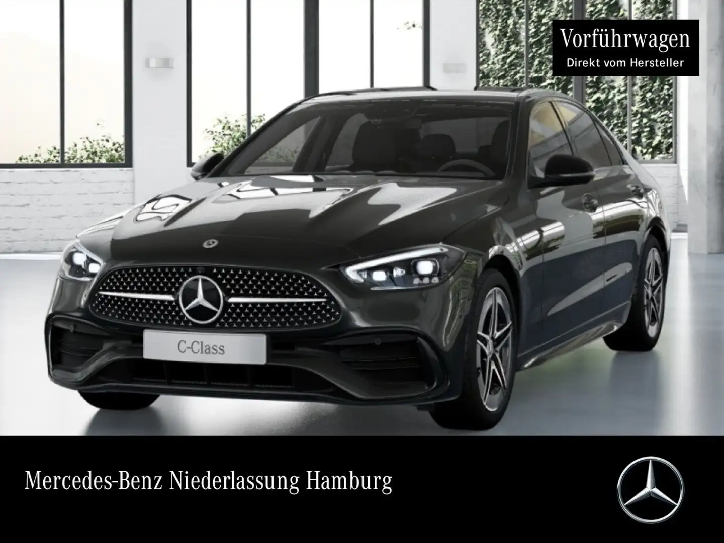 Mercedes-Benz C 220 d AMG+NIGHT+PANO+360+AHK+TOTW+KEYLESS+9G Grau - 1