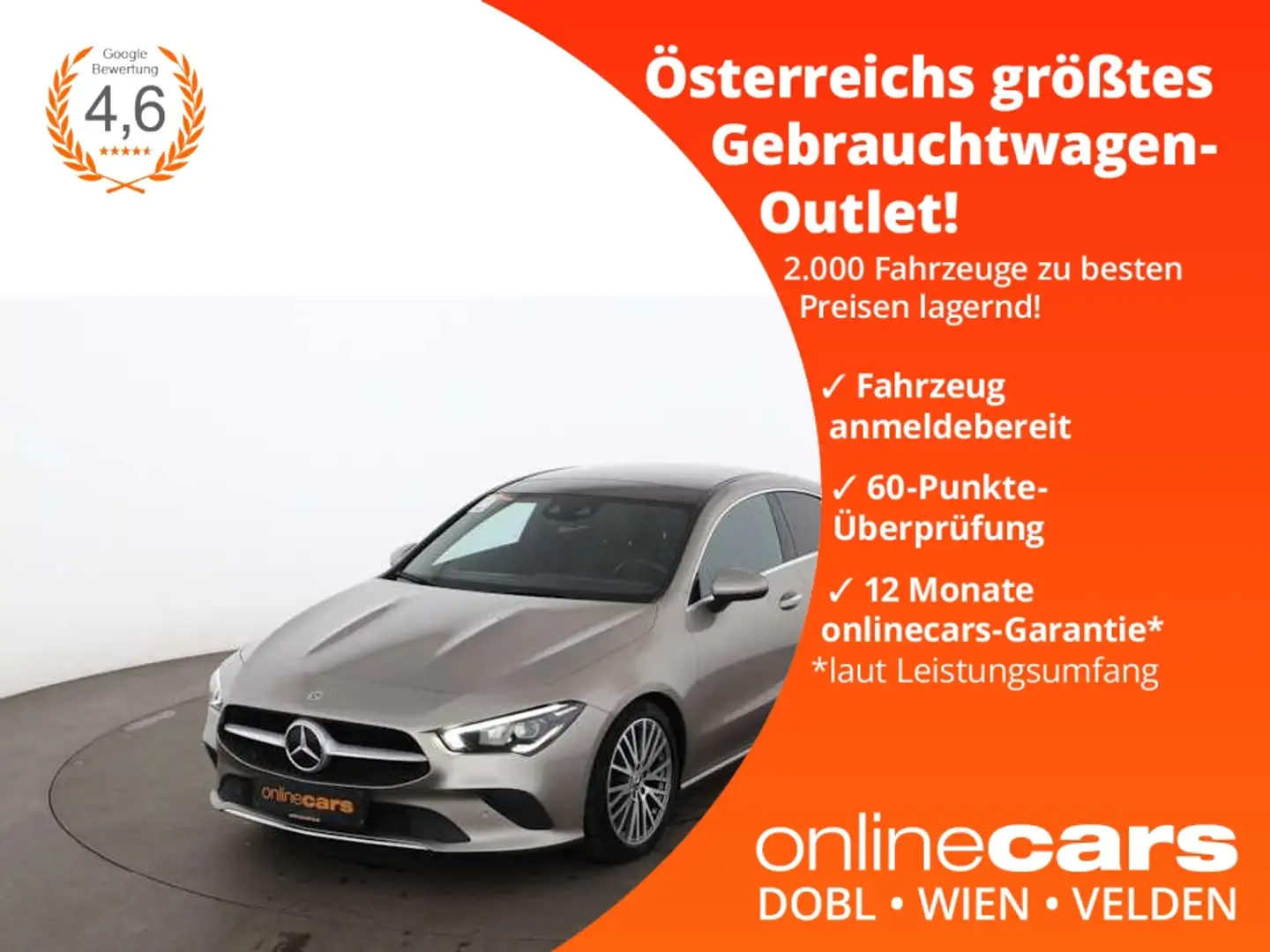 Mercedes-Benz CLA 180 d Progressive Aut LED SKY NAVI LEDER R-CAM Argintiu - 1