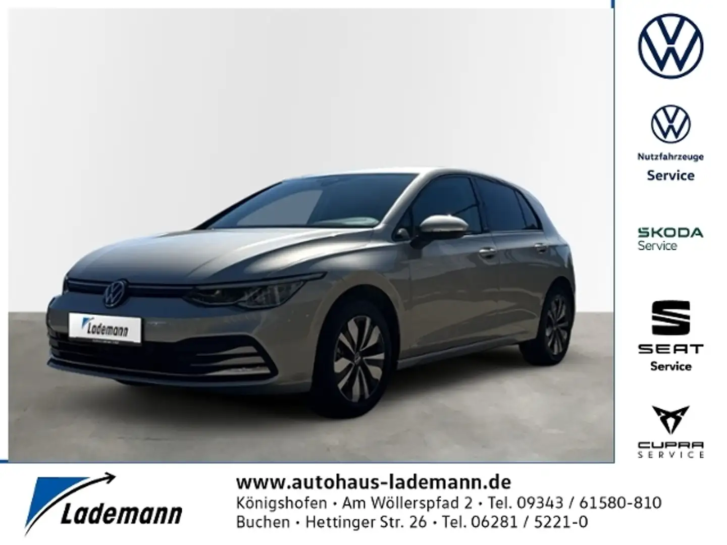 Volkswagen Golf VIII 1.0 TSI MOVE LED+NAVI+ACC+PDC+SITZHZ Zilver - 1