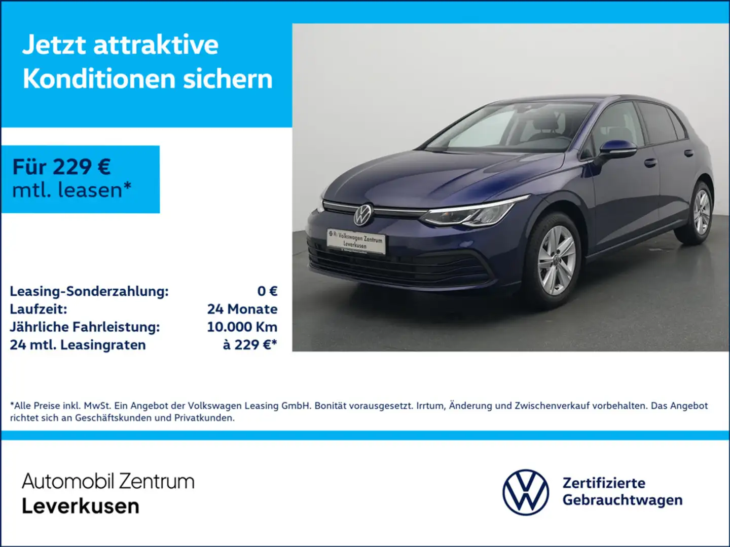 Volkswagen Golf VIII Life DSG CARPLAY LED SHZ PDC KLIMA Schwarz - 1