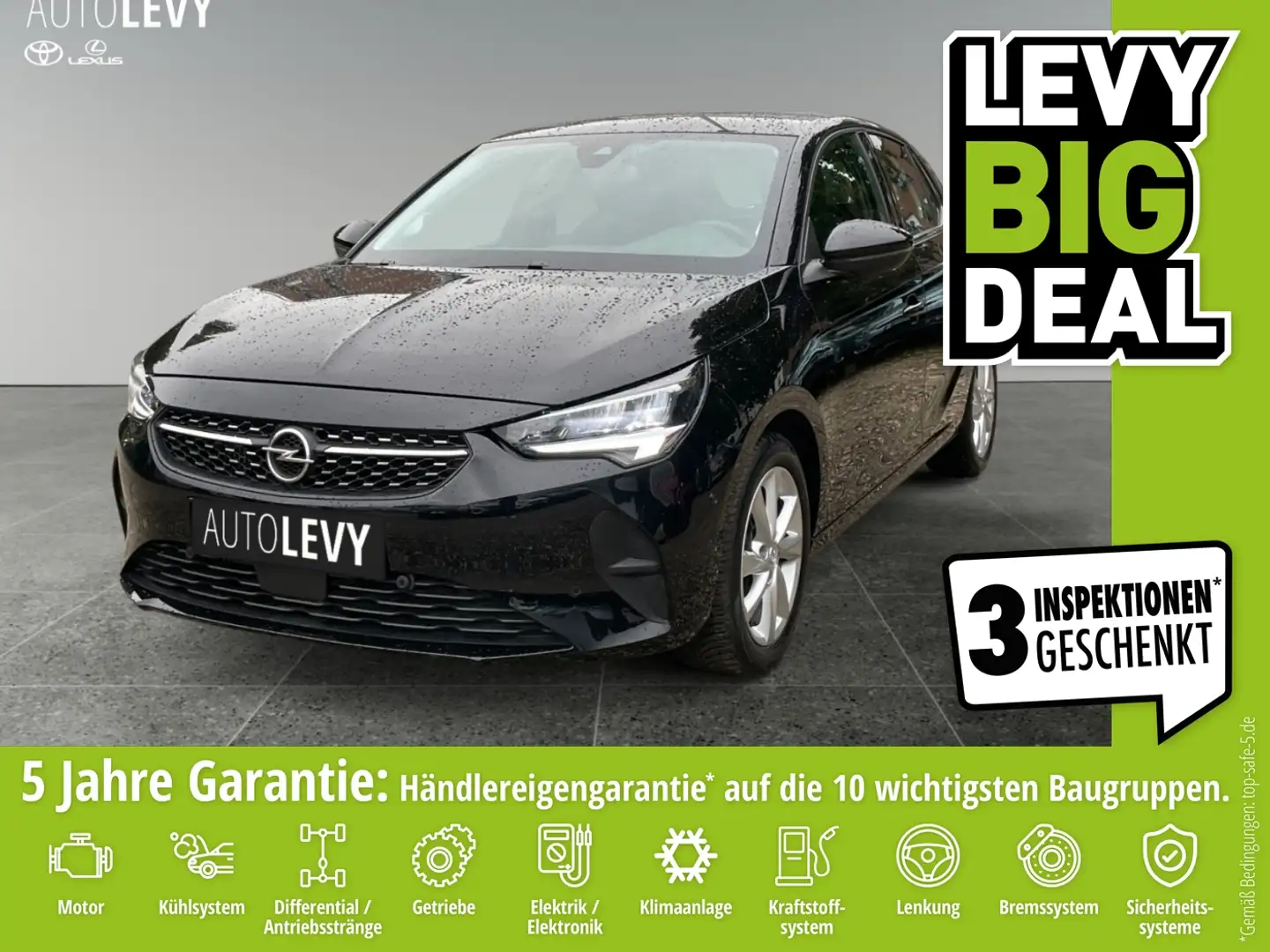 Opel Corsa F 1.2 Turbo Elegance DynLicht LED LM PDC Negru - 1