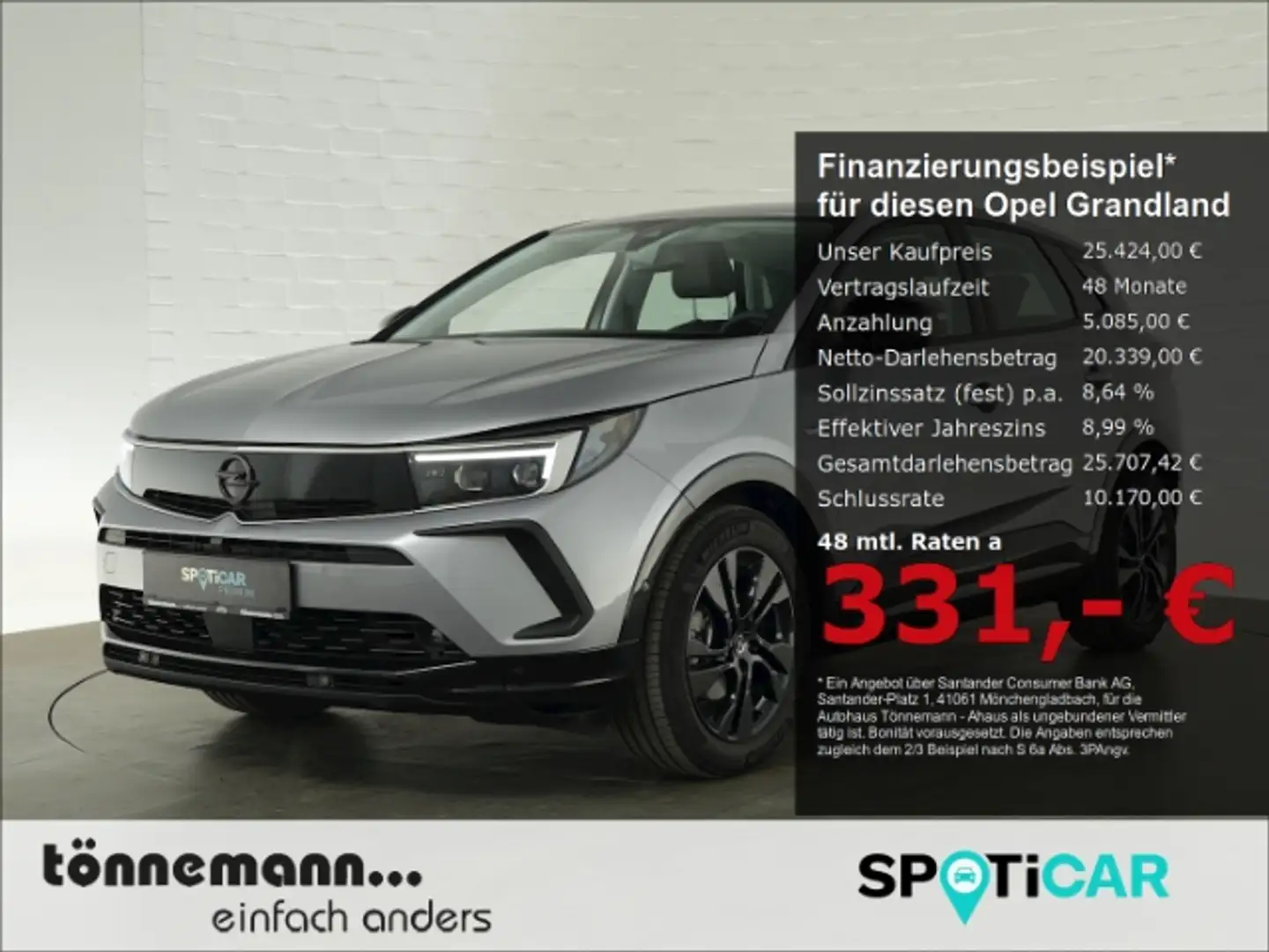 Opel Grandland GS eDCT+LED MATRIXLICHT+NAVI+360 GRAD KAMERA+SITZ- Grau - 1