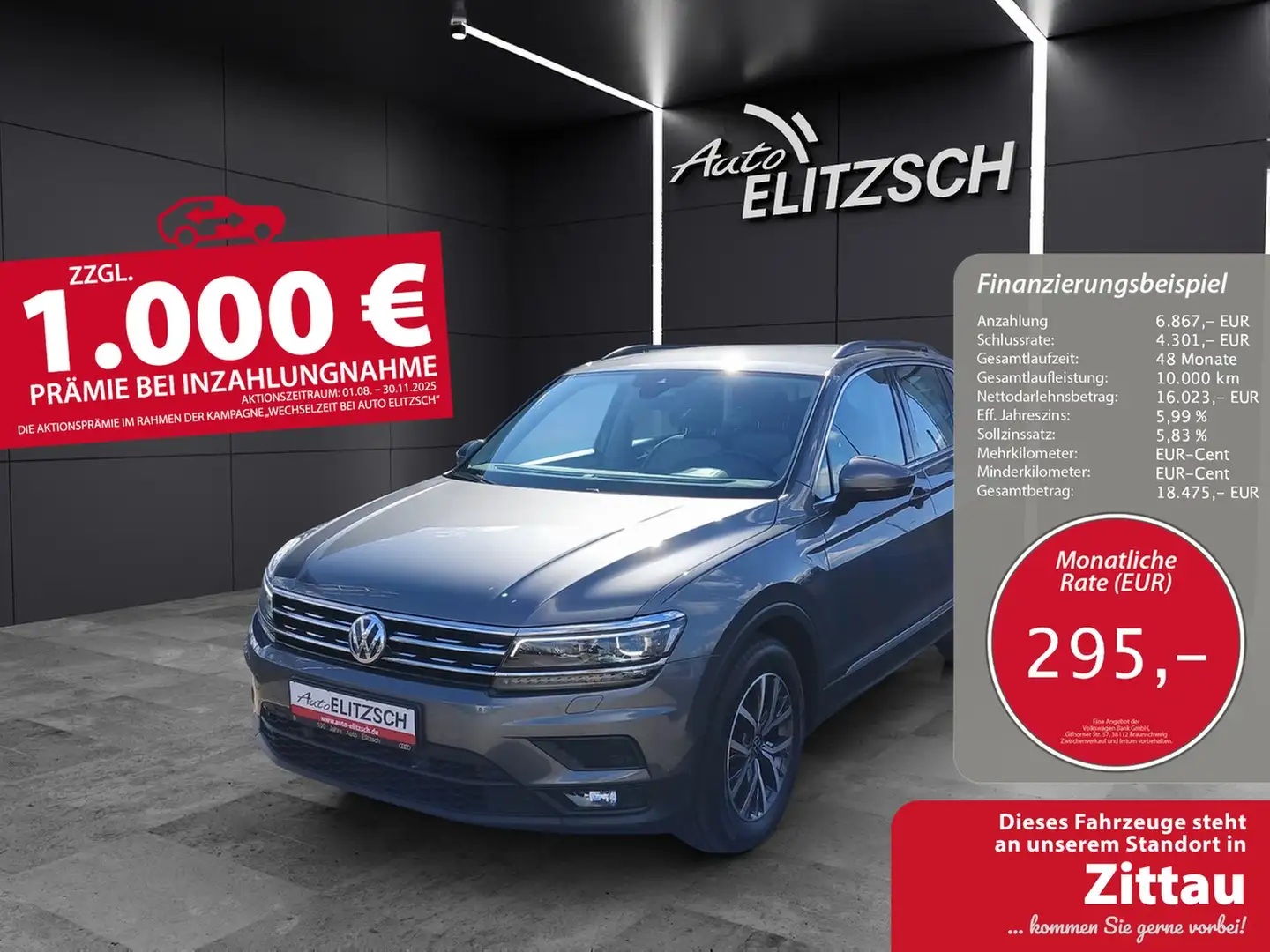 Volkswagen Tiguan TDI Comfortline LED AHK Navi HUD ACC PDC SH LM Grau - 1