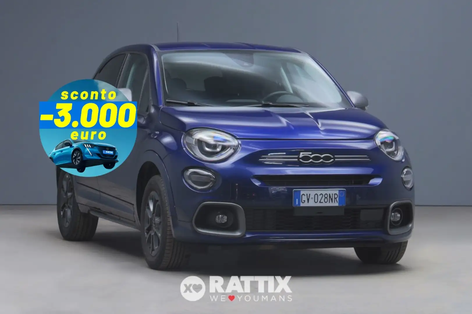 Fiat 500X 1.5 T4 Hybrid 130CV Sport DCT Blauw - 1
