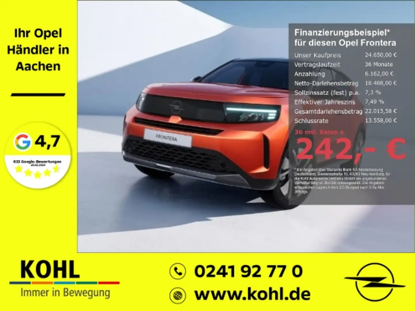 Opel Frontera GS 1.2 Hybrid 145PS LED Navi Klimaautom DAB Oranje - 1