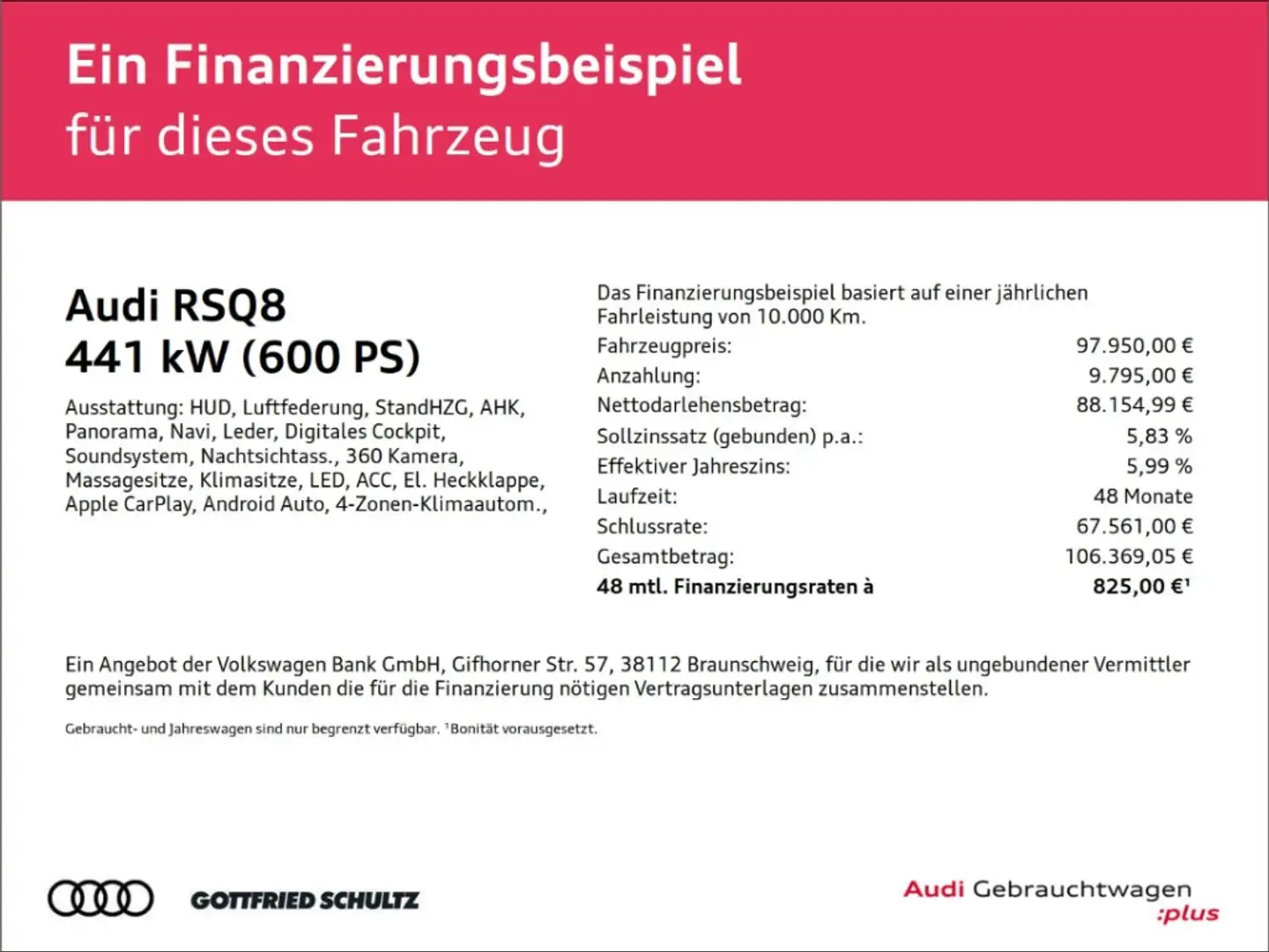 Audi RS Q8 Matrix HUD BuO Pano 23 RS Abgas Schwarz - 2