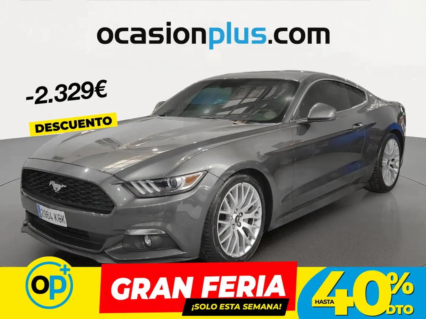 Ford Mustang Fastback 2.3 EcoBoost Aut. Gris - 1