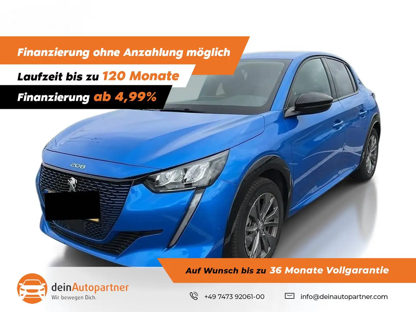 Peugeot 208 e- Allure Pack NAVI/LEDER/ACC/RFK/VIRTUAL COCKPIT Blau - 1