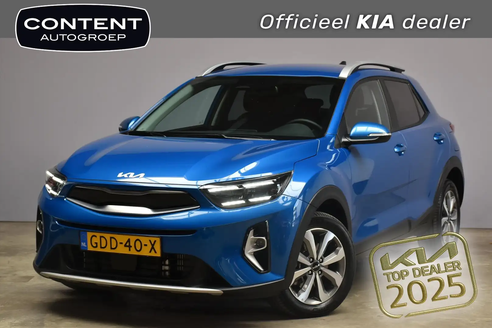 Kia Stonic 1.0 T-GDi MHEV 100pk DynamicPlusLine Blauw - 1