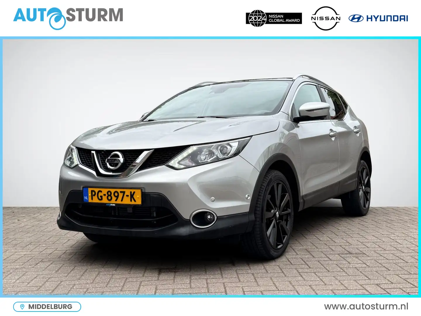 Nissan Qashqai 1.2 Tekna Automaat + Lage KM-Stand! | Panoramadak Argent - 1