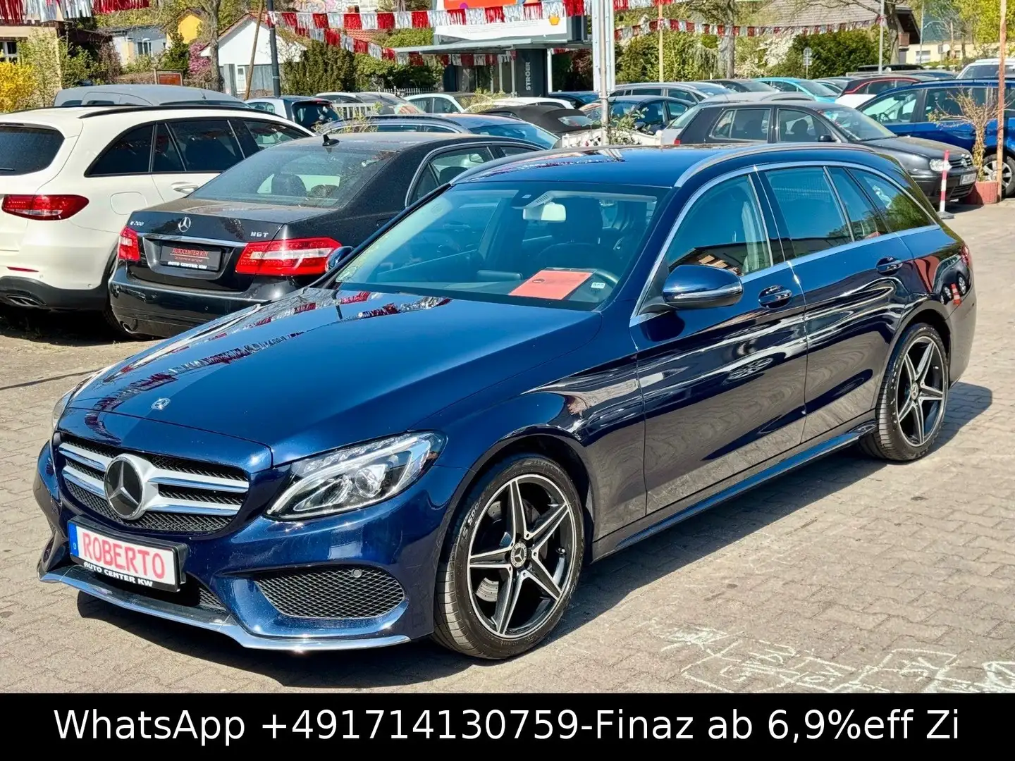 Mercedes-Benz C 220 T-SPORT-AMG-LED-NAVI-LEDER-ABS TEMP-18*AMG Bleu - 1