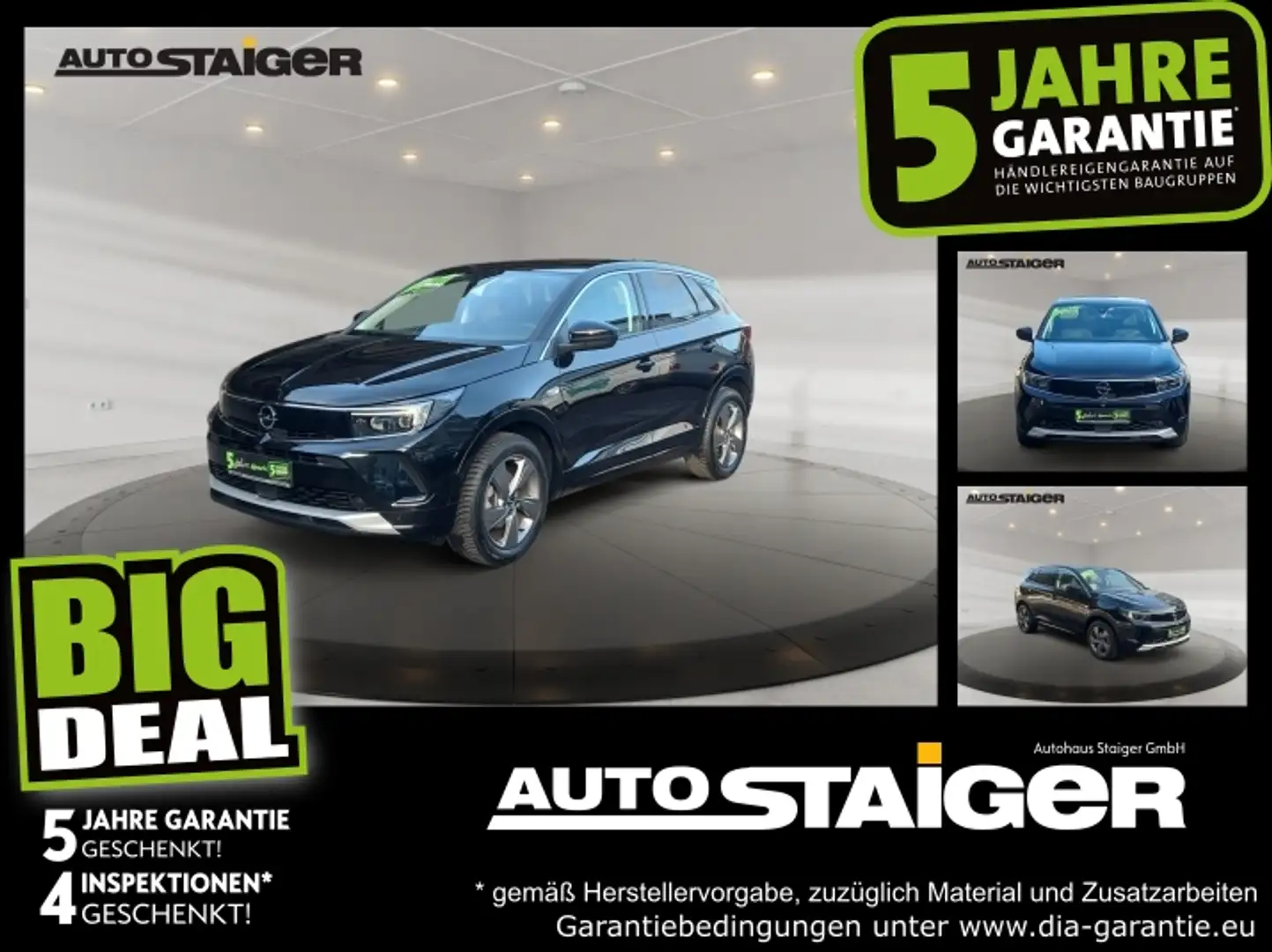Opel Grandland 1.2 Turbo Automatik*Allwetter*AHK Schwarz - 1