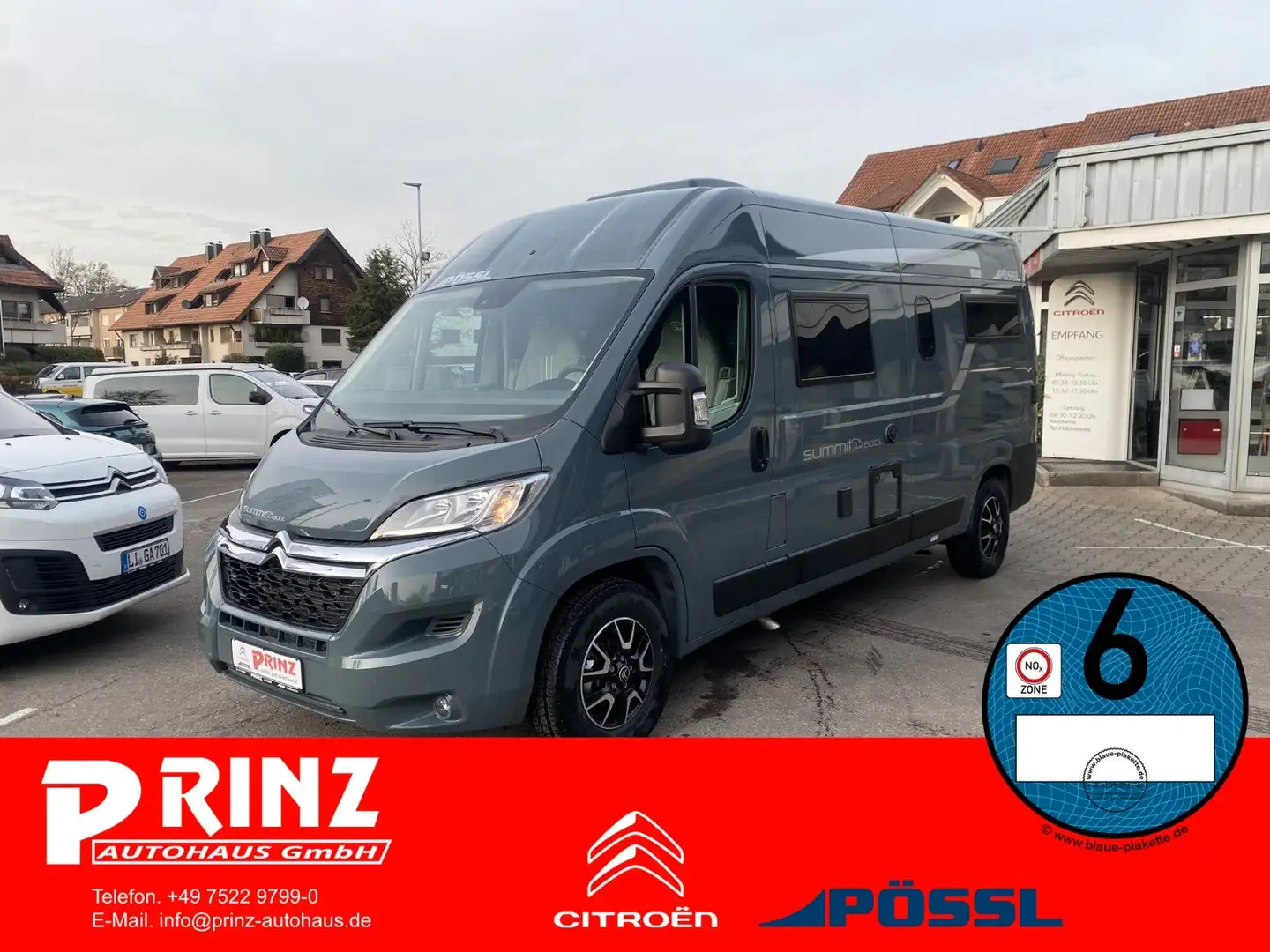 Pössl Summit 600 L Shine 140 PS*Doppelsitzbank*2.Batt. Grau - 1