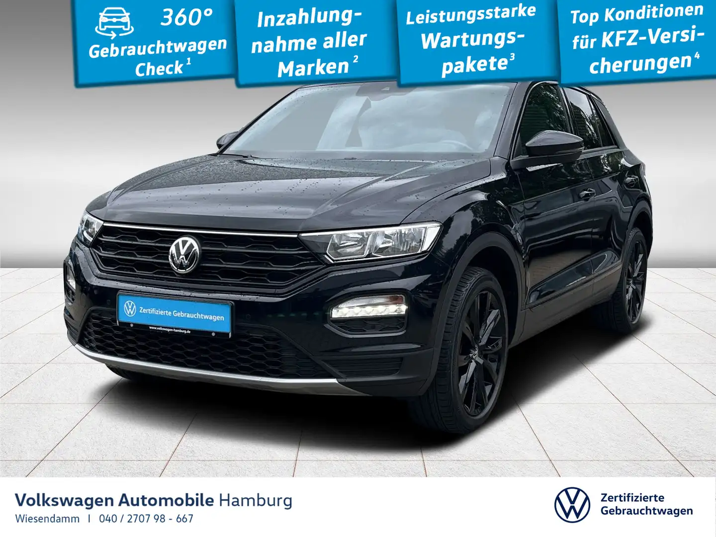 Volkswagen T-Roc 1.5 TSI DSG ACT Style PDC Sitzhzg Schwarz - 1