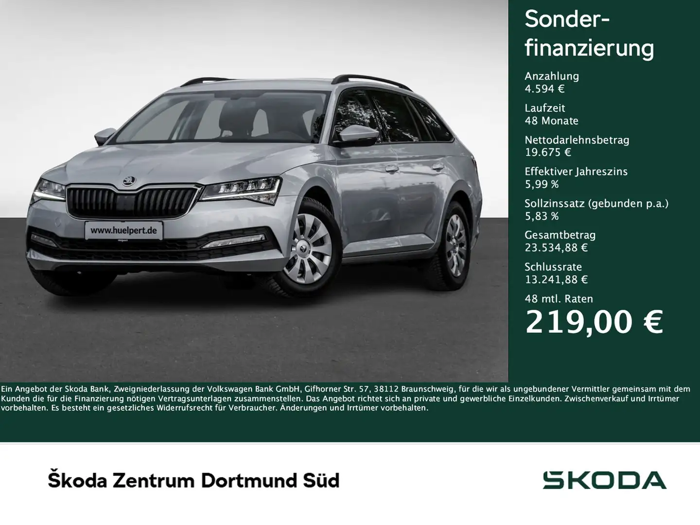 Skoda Superb Combi 1.5 ACTIVE NAVI LED CARPLAY TEMPOMAT Srebrny - 1