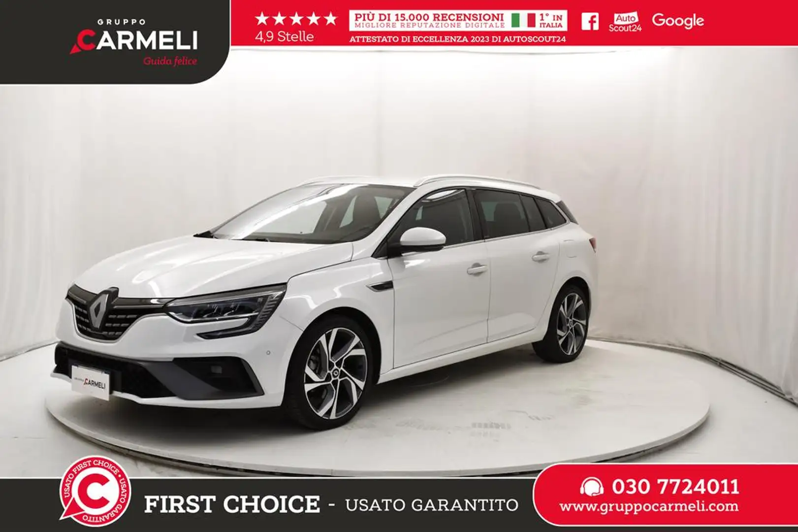 Renault Megane Sporter 1.6 plug-in hybrid R.S. Line E-Tech 160cv Bianco - 1