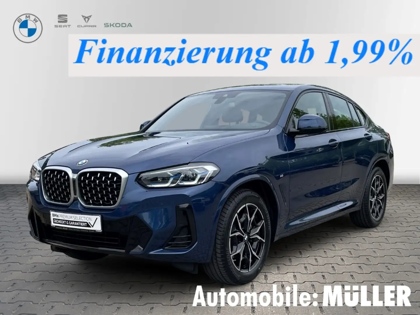 BMW X4 xDrive20d M-Sport*AHK*Laserlicht*RFK*Harman&Kardon Blau - 1