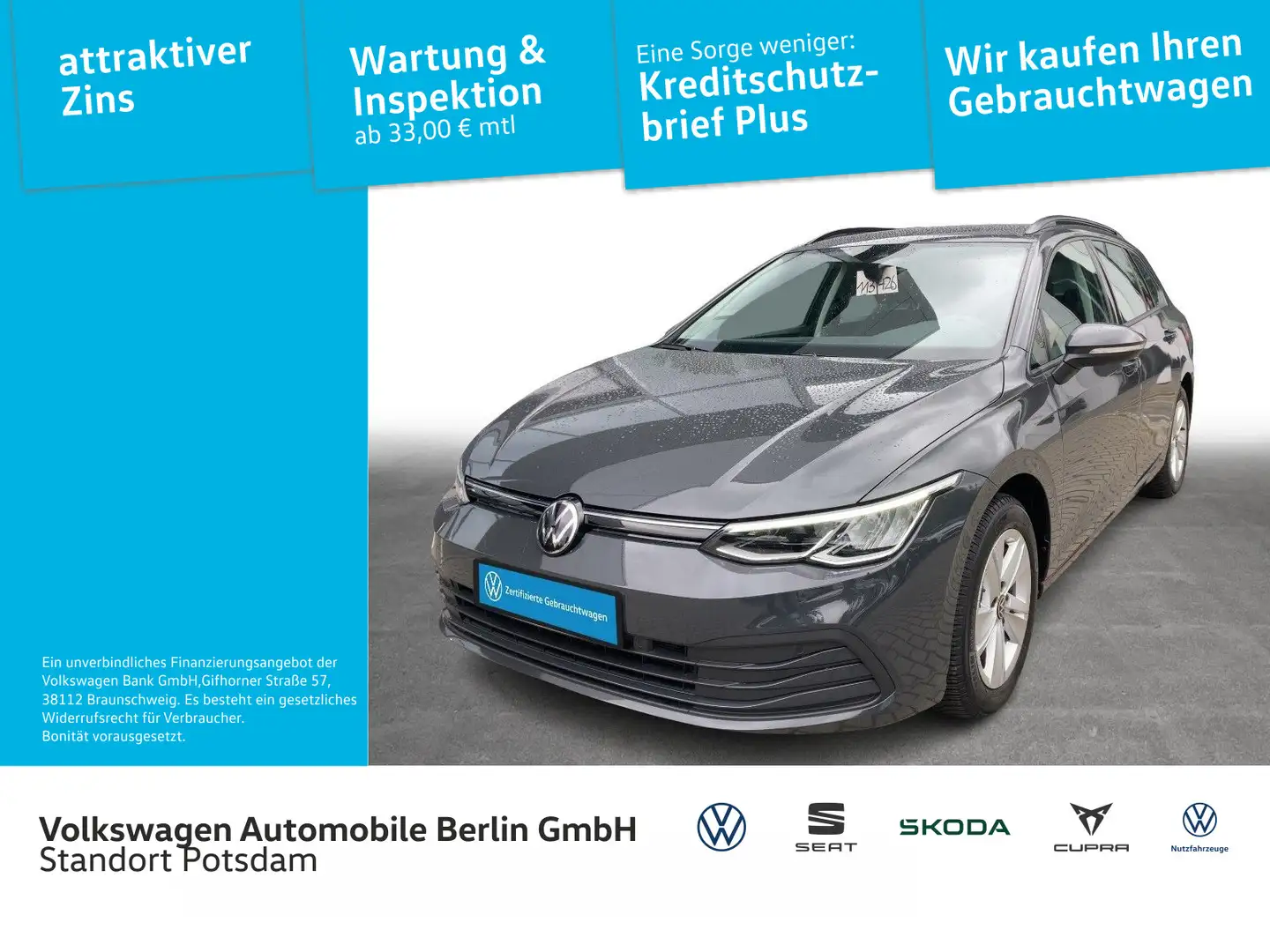 Volkswagen Golf Variant Golf VIII 1.0 TSI LED GRA PDC Grau - 1