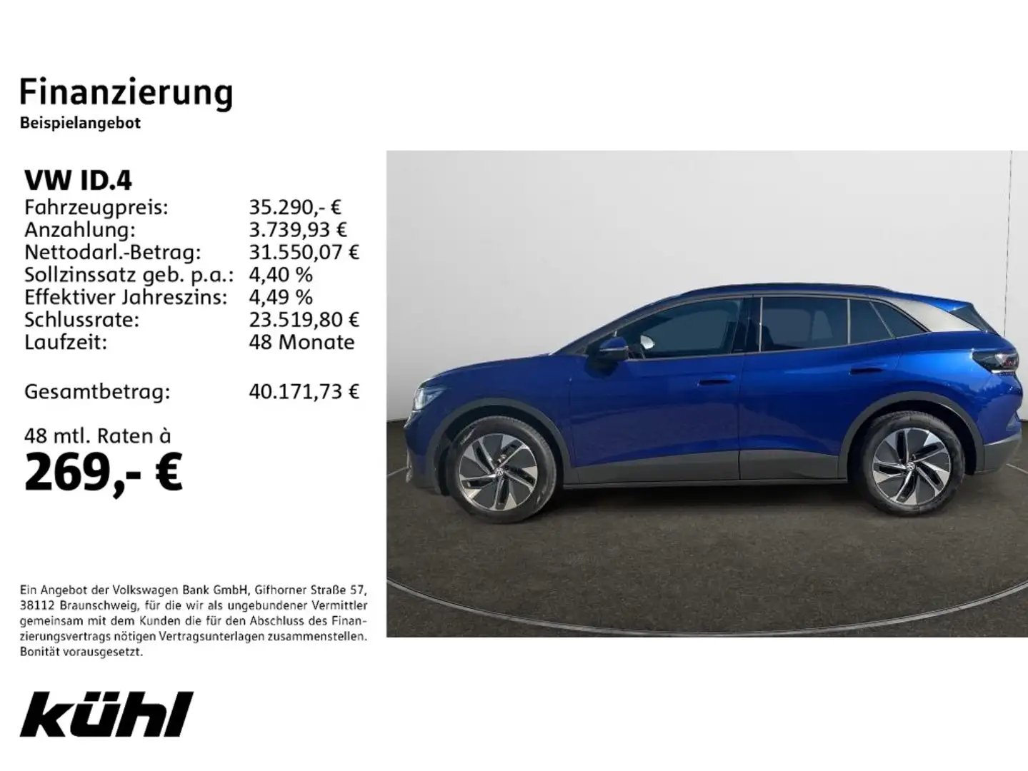 Volkswagen ID.4 125 kW Pure Performance Blau - 2