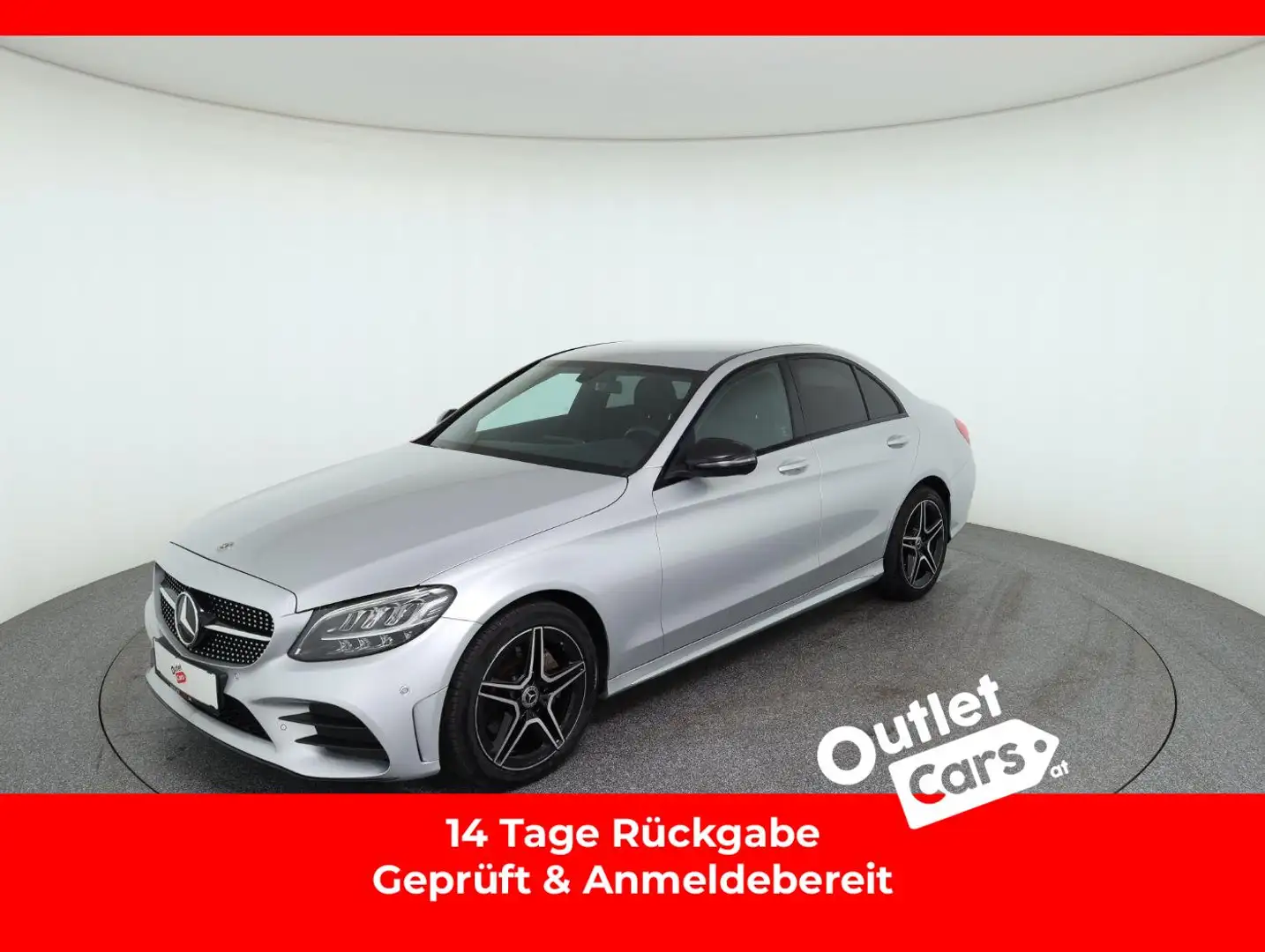 Mercedes-Benz C 180 d CARPLAY+LED+LEDER+NAVI+RFK+Virtual+PDC Silber - 1