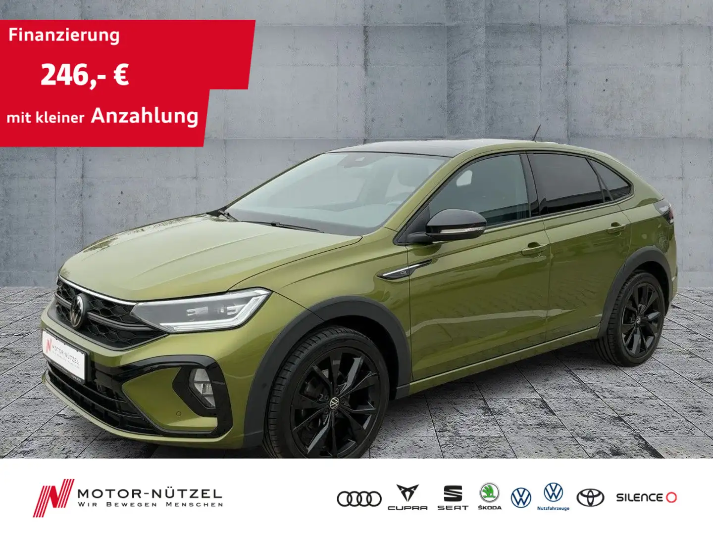 Volkswagen Taigo 1.5 TSI DSG R-LINE MATRIX+NAVI+PANO+BEATS Grün - 1