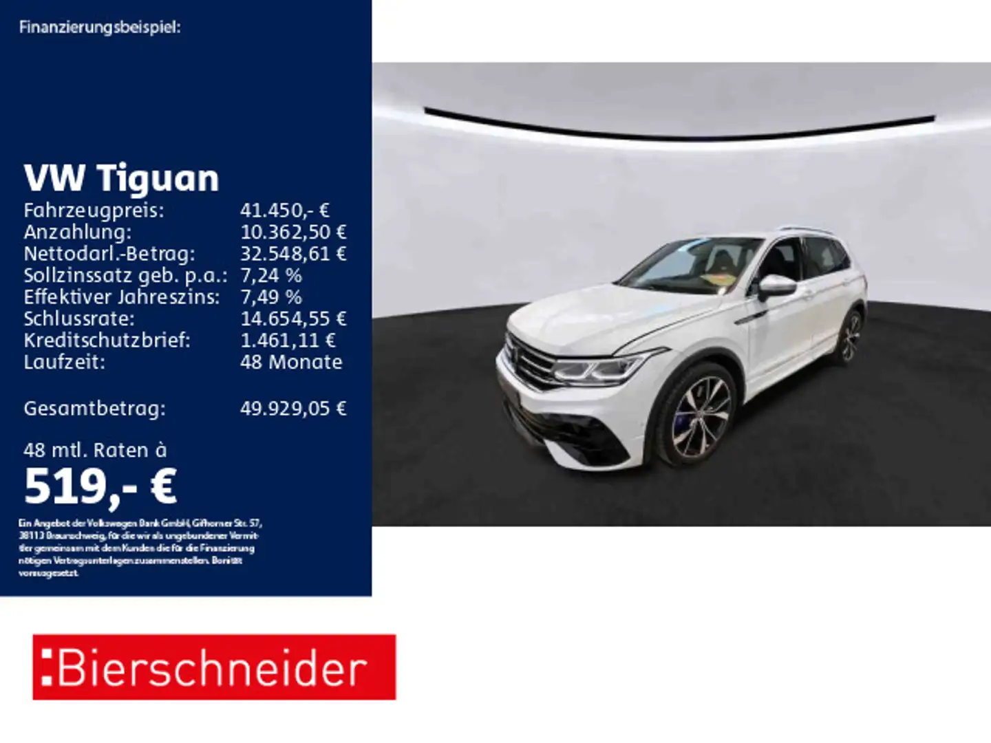 Volkswagen Tiguan 2.0 TSI DSG 4Mo R 20 MATRIX NAVI CAM Weiß - 1