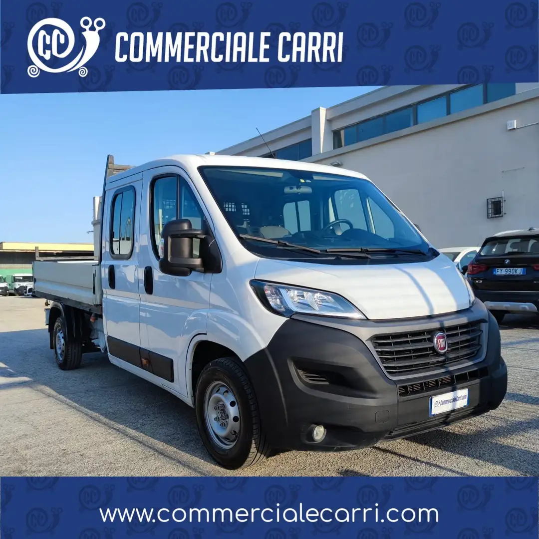 Fiat Ducato 35 LH1 2.3 M-JET CASSONE DOPPIA CABINA 7 PTI-2021 Bianco - 1
