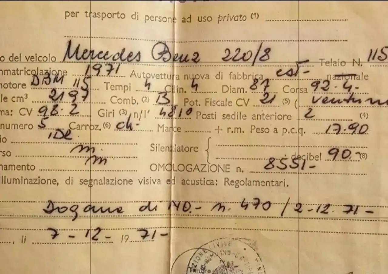 Mercedes-Benz 220 /8 - unico proprietario, foto 4