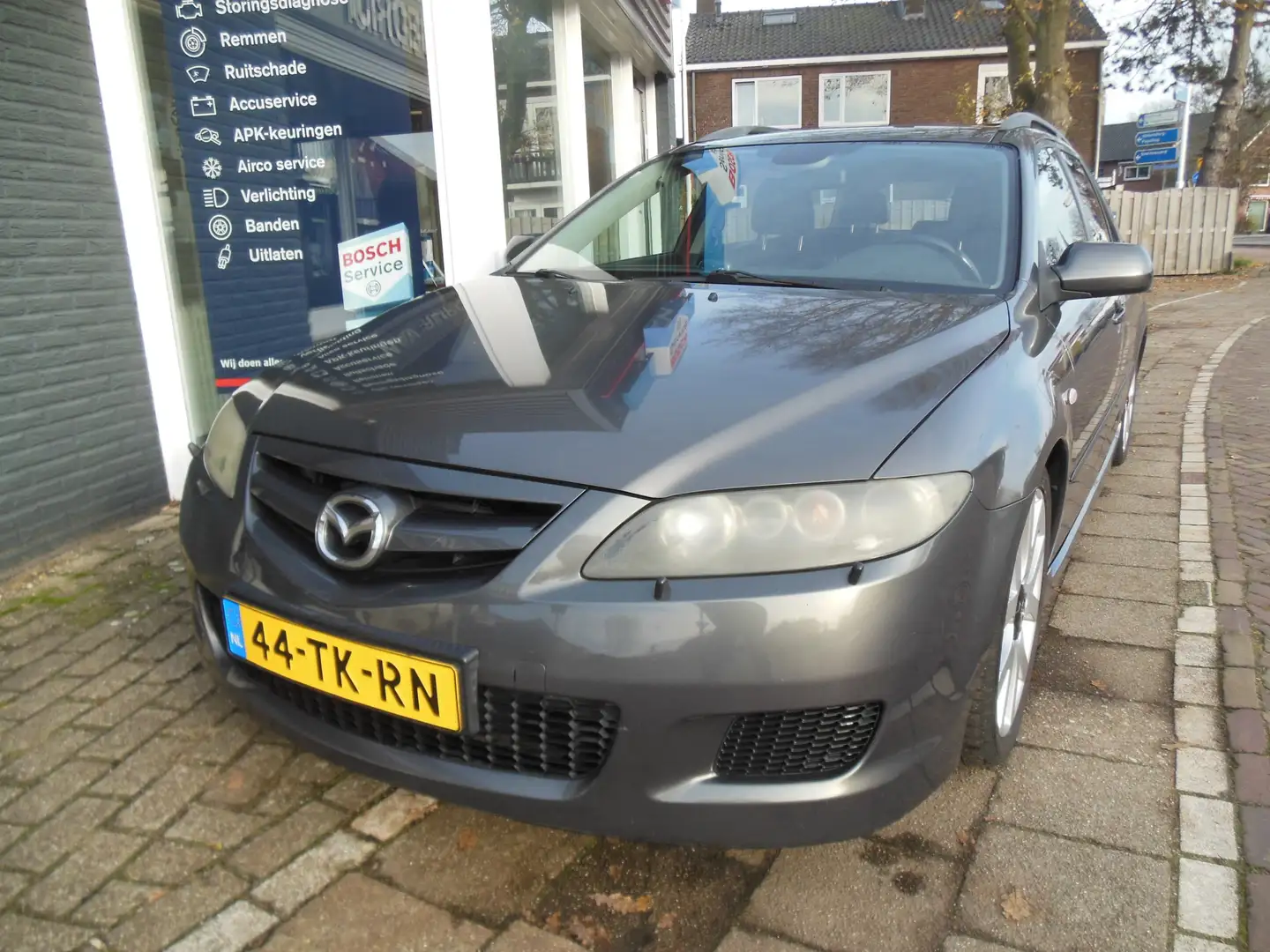Mazda 6 Sportbreak 2.3i GT-M 6 mnd Bovag garantie leer bos Grijs - 1