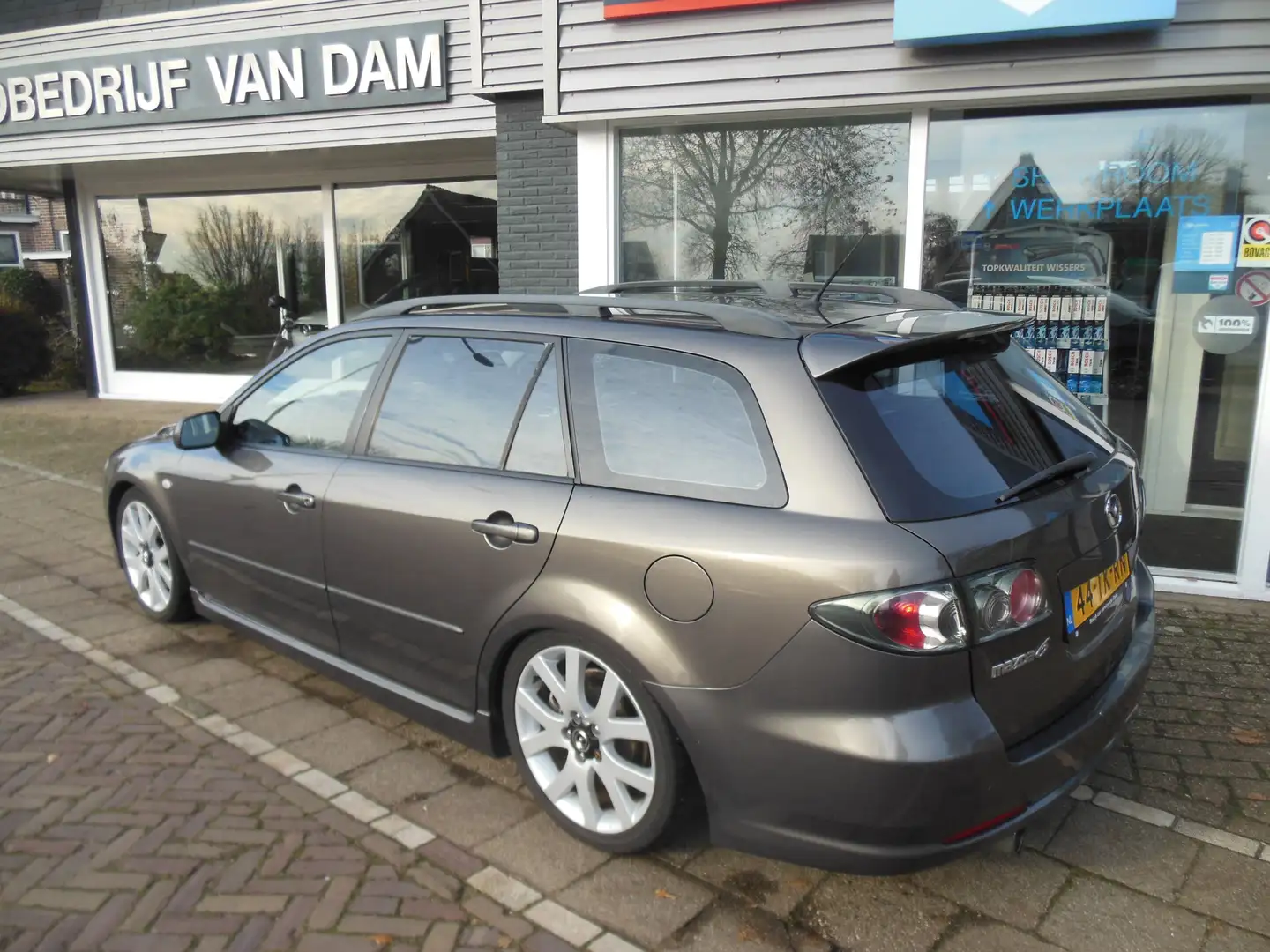 Mazda 6 Sportbreak 2.3i GT-M 6 mnd Bovag garantie leer bos Grijs - 2