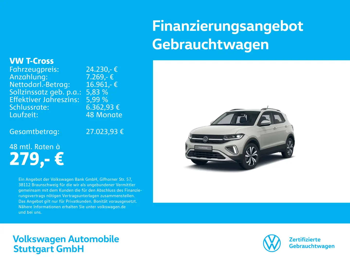 Volkswagen T-Cross T-CROSS Style 1.0 TSI 85kW Grau - 1