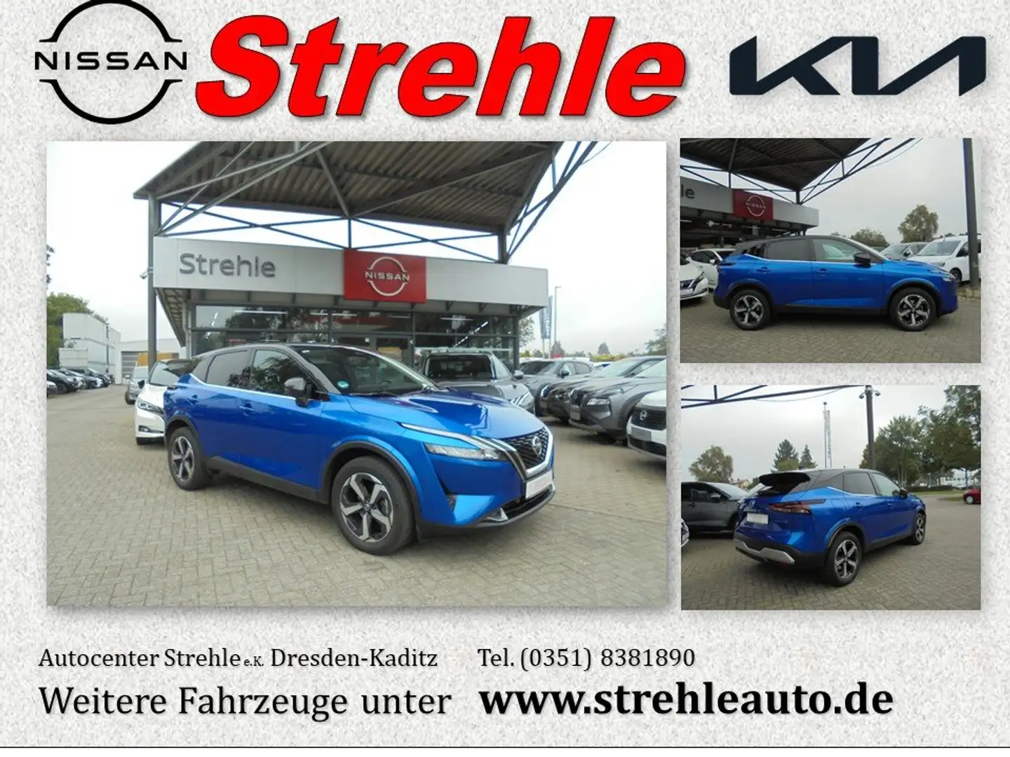 Nissan Qashqai N-Connecta 1.3 DIG-T MHEV Xtronic 4x2 BiColor Bleu - 1