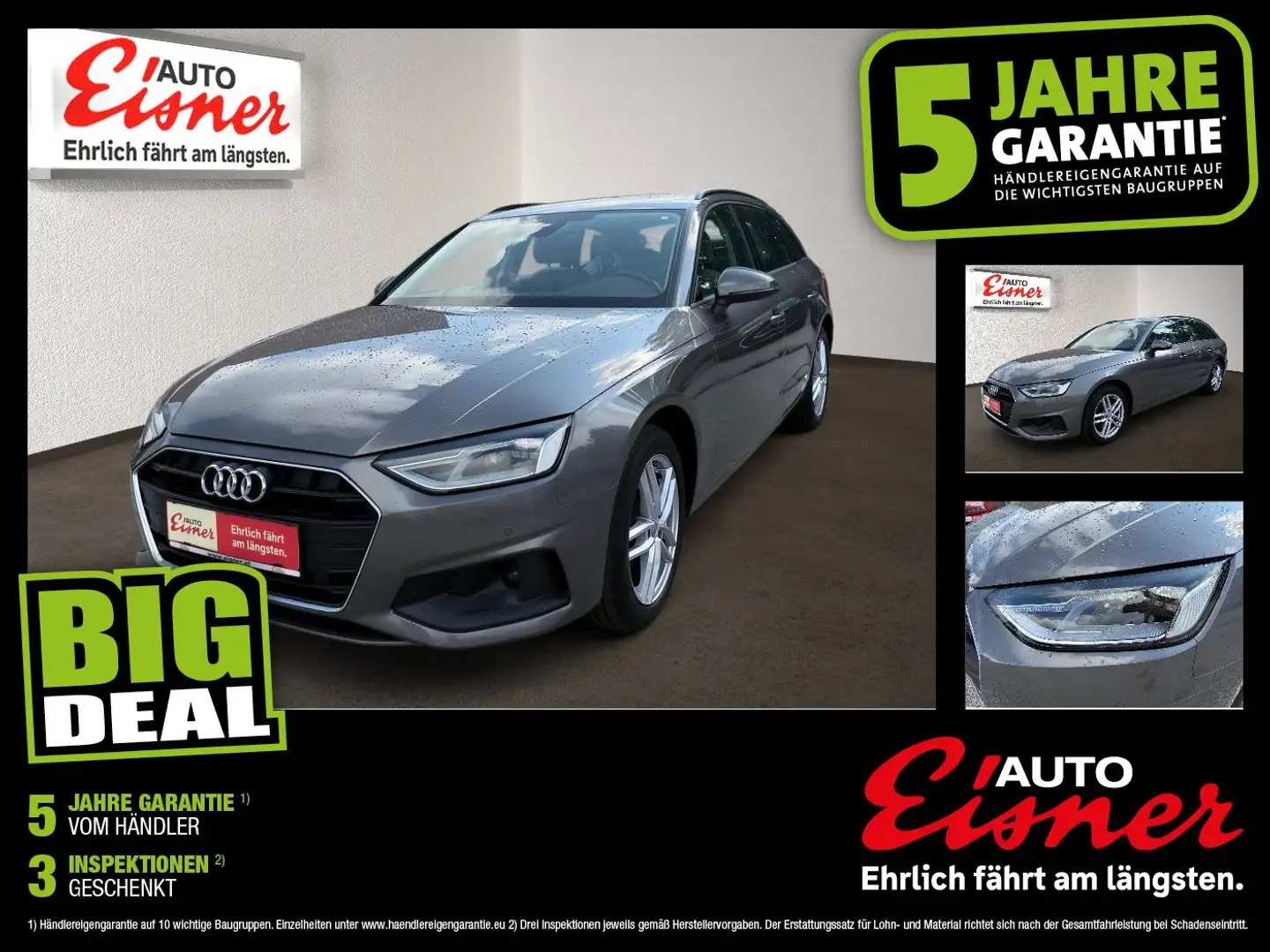 Audi A4 Avant 30 2.0 TDI AUT Akustikglas Facelift LED Grau - 1