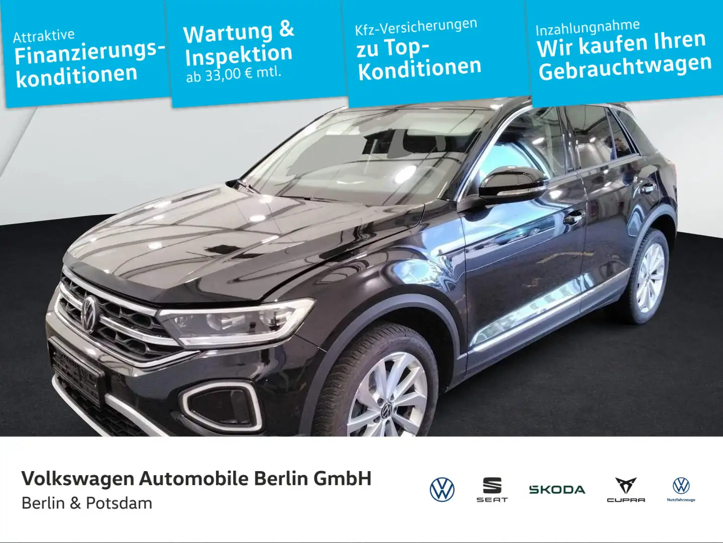 Volkswagen T-Roc 1.5 TSI DSG Style Navi AHK LED PDC SHZ Schwarz - 1