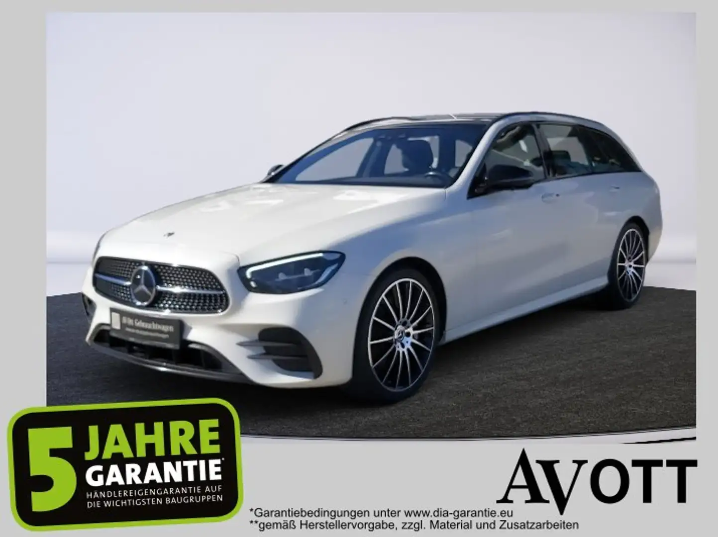 Mercedes-Benz E 400 d 4Matic AMG Line 360 ACC AHK AUT HUD LED Weiß - 1