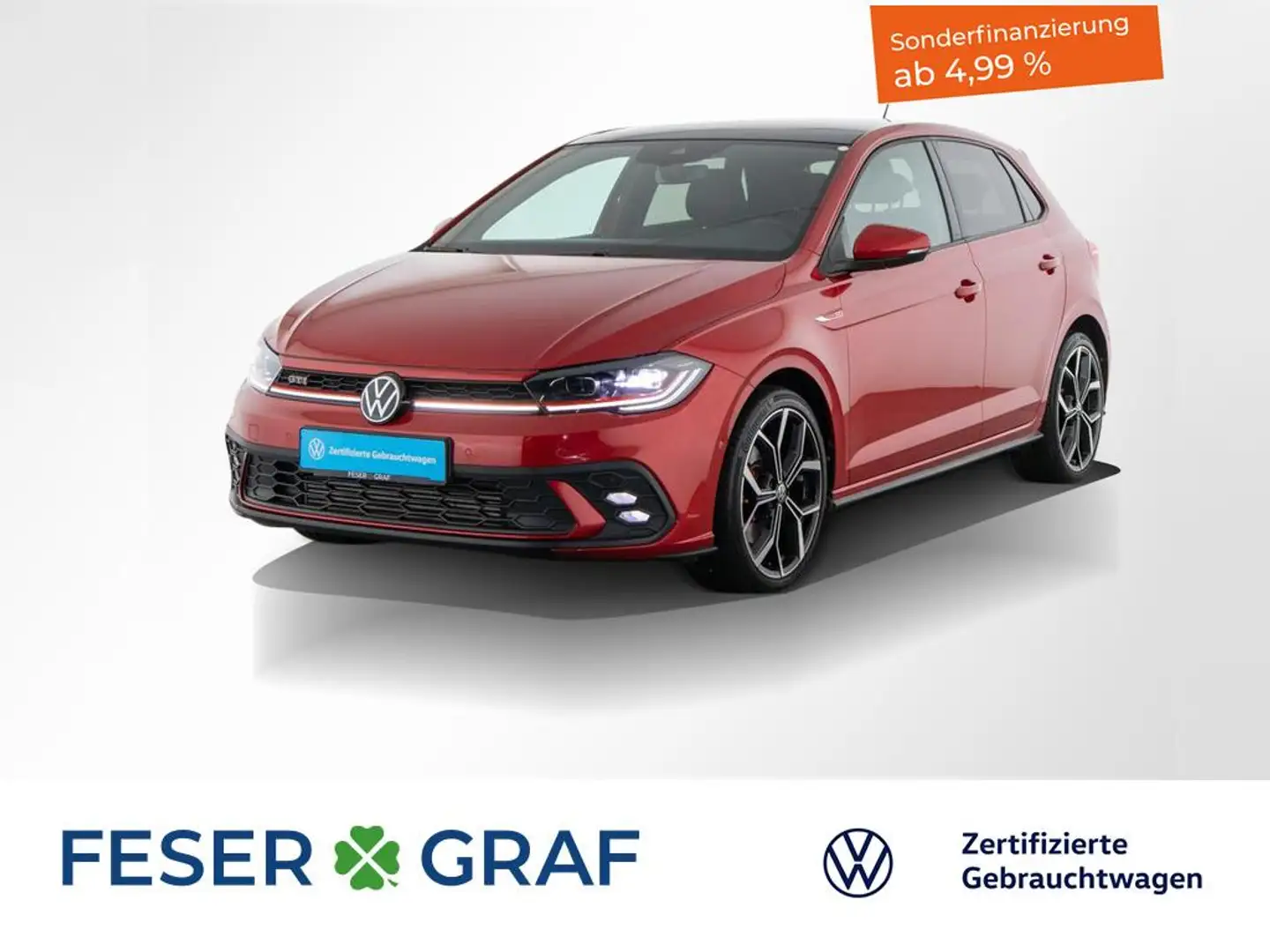 Volkswagen Polo 2.0 TSI GTI DSG LED PANO VIRTUAL NAVI SHZ Rot - 1