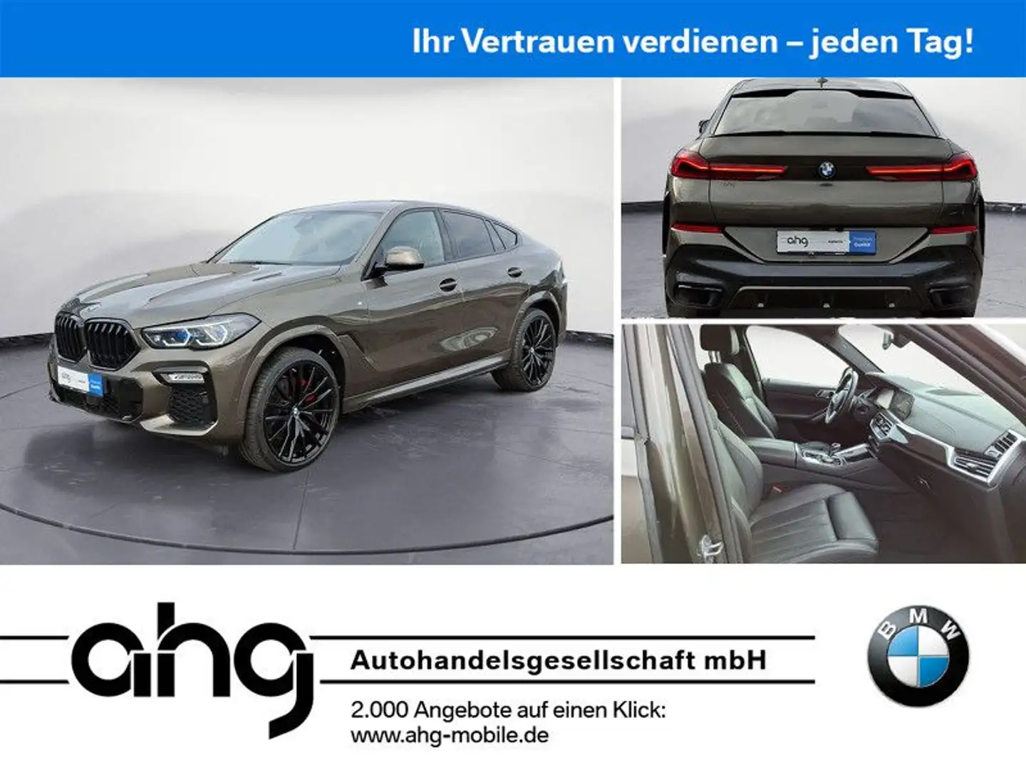BMW X6 xDrive30d M Sport Carbon Pano Head Up AHK Grau - 1