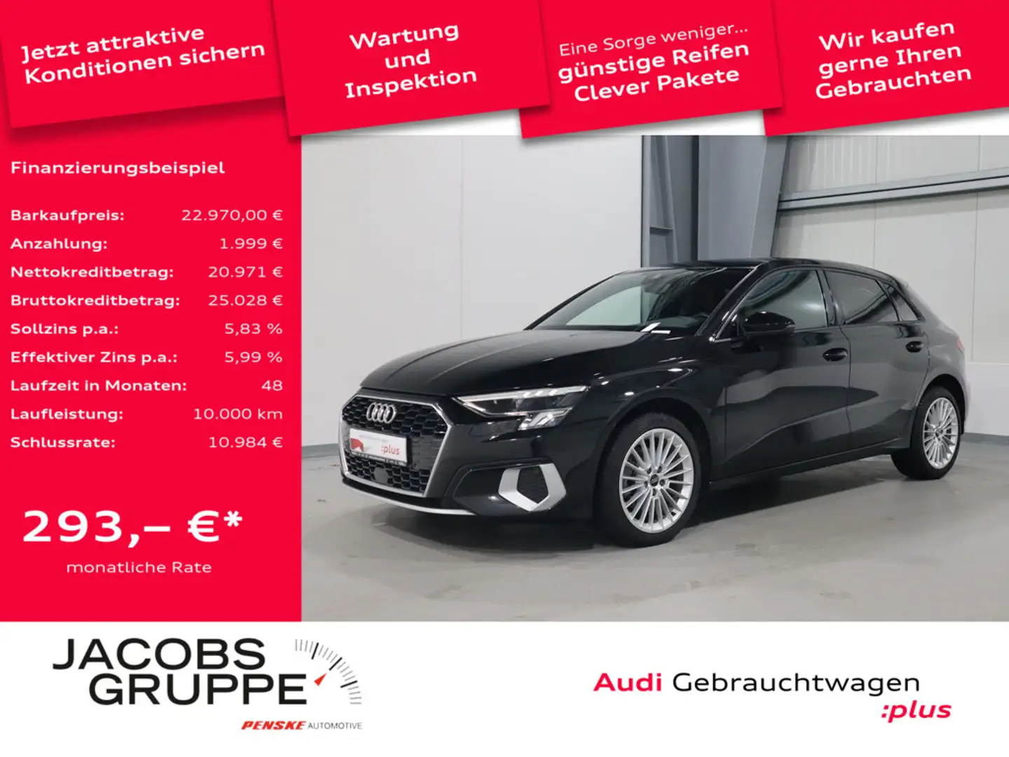 Audi A3 Sportback 30 TDI advanced B&O*Pano*LED * Schwarz - 1