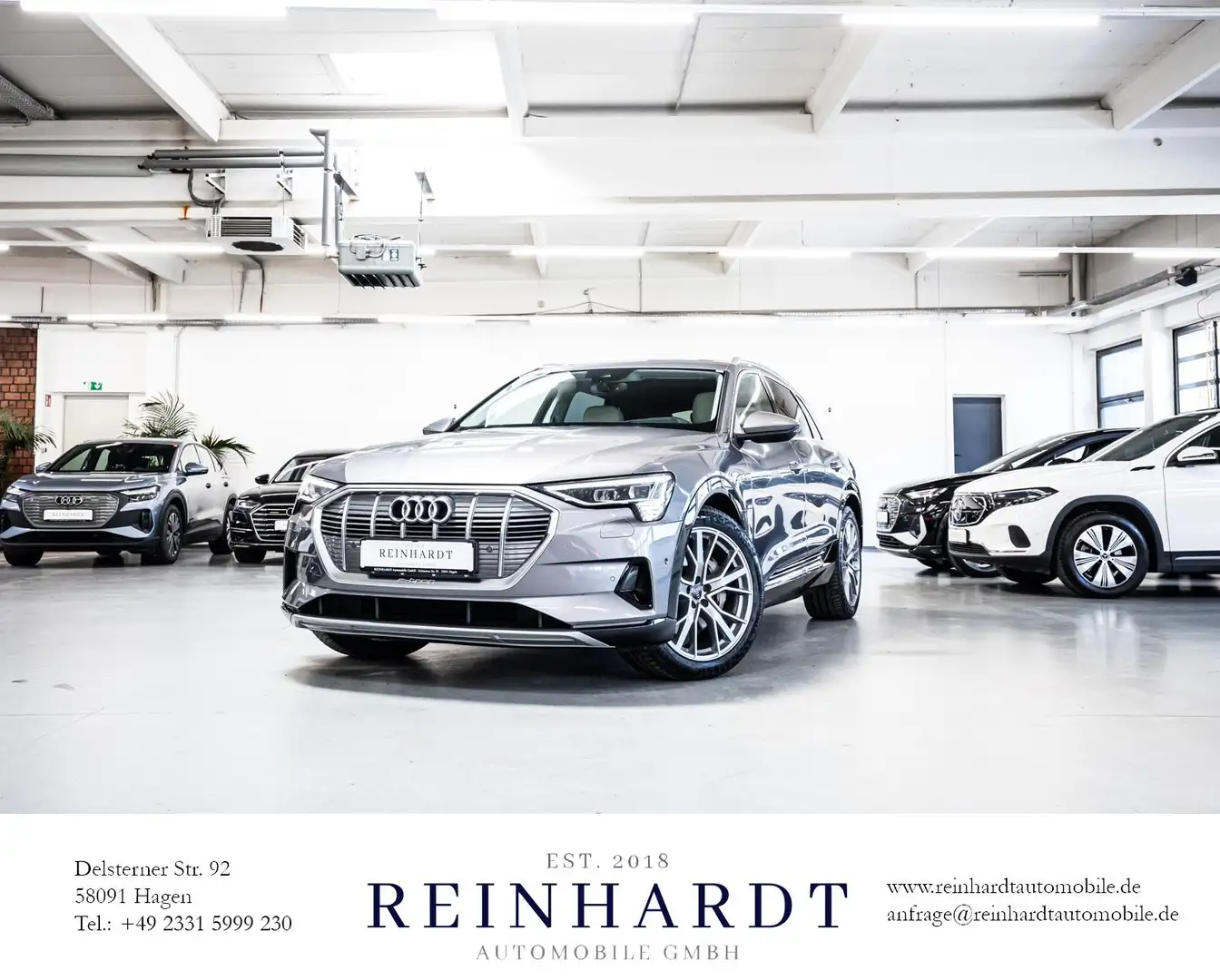 Audi e-tron 55 ADVANCED/21Z/MTRX/ACC/HuD/NACHT/PANO Grau - 1