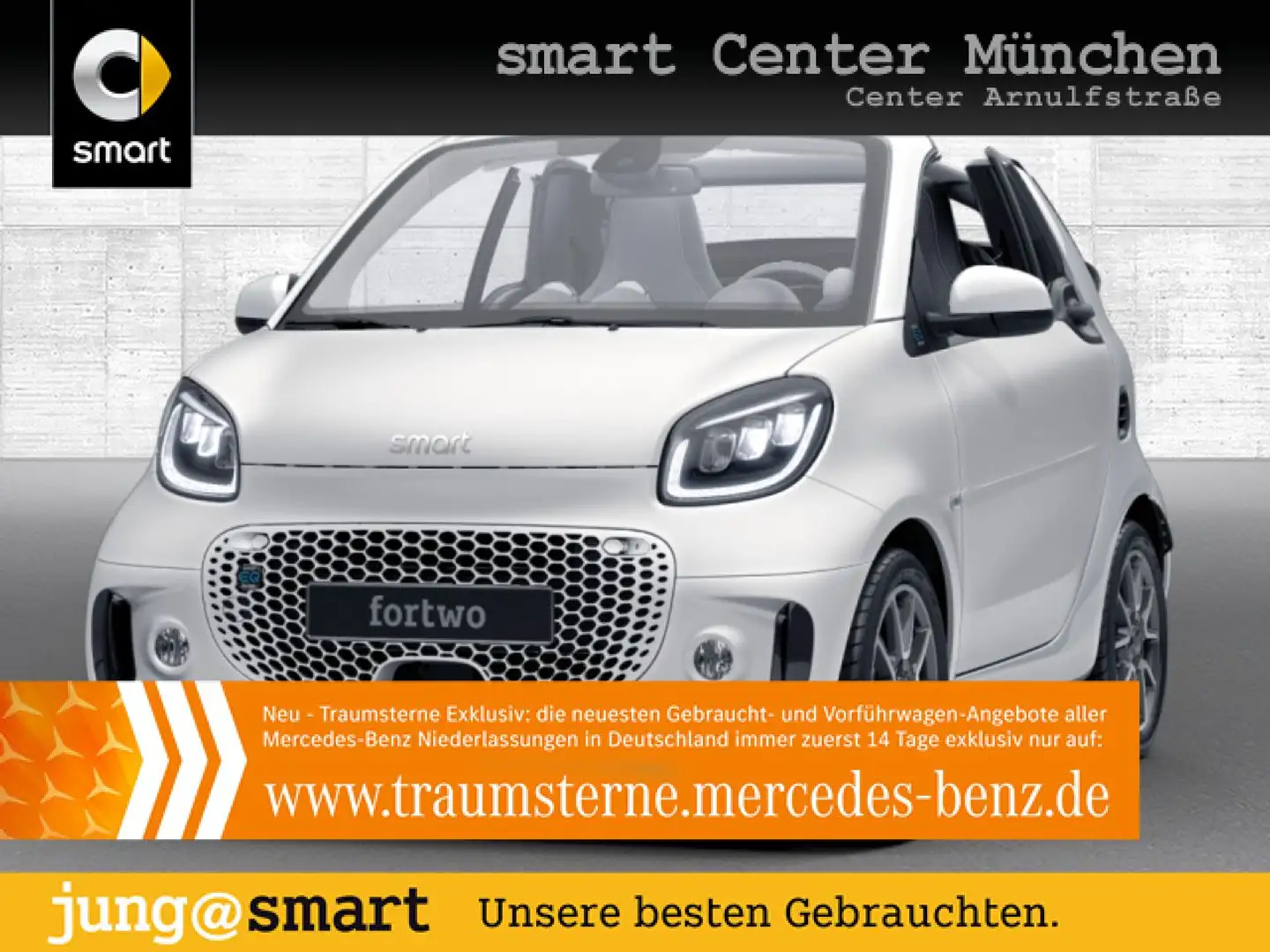 smart forTwo EQ 60kWed pulse BRABUS tailor made SHZ Weiß - 1