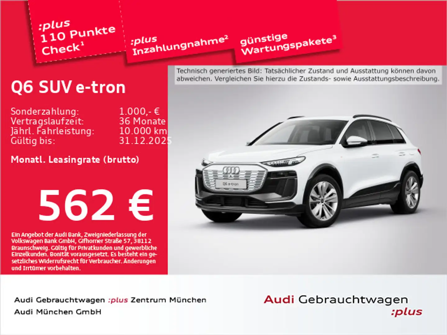 Audi Q6 e-tron S line 20"Zoll/Kameras/LED+ Weiß - 1