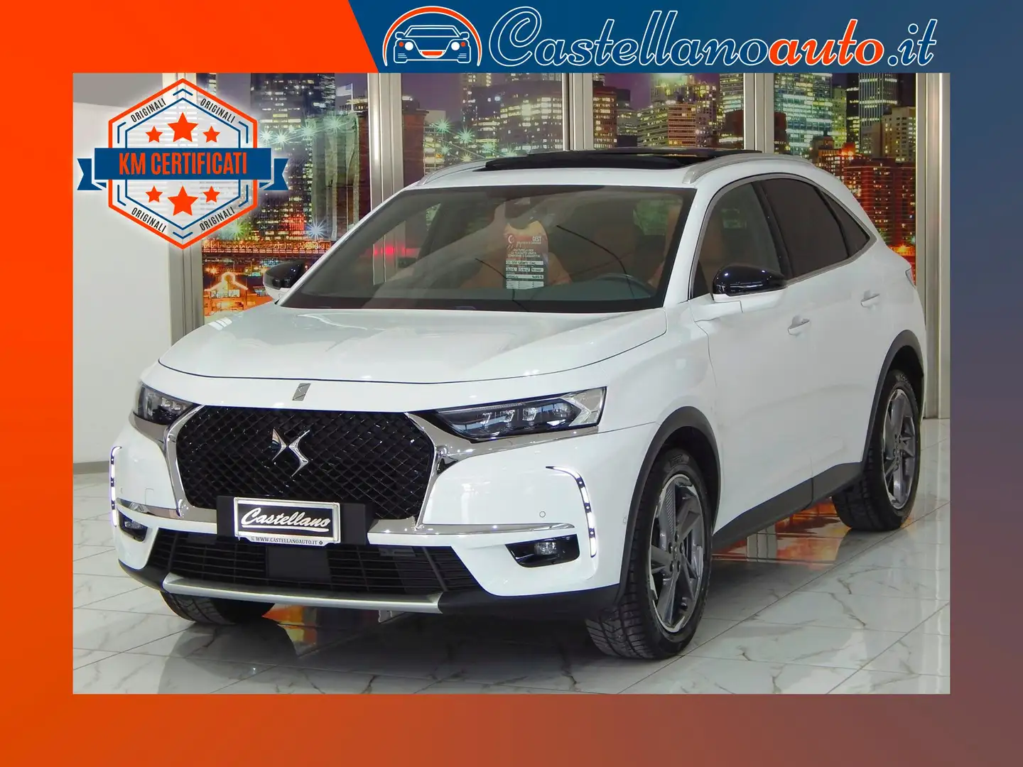 DS Automobiles DS 7 Crossback 1.5 bluehdi Grand Chic "OPERA" 130cv Aut. TETTO Bianco - 1