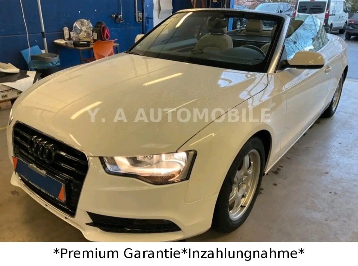 Audi A5 Cabriolet 2.0 TDI*1.Hand*Facelift*Navi Weiß - 1