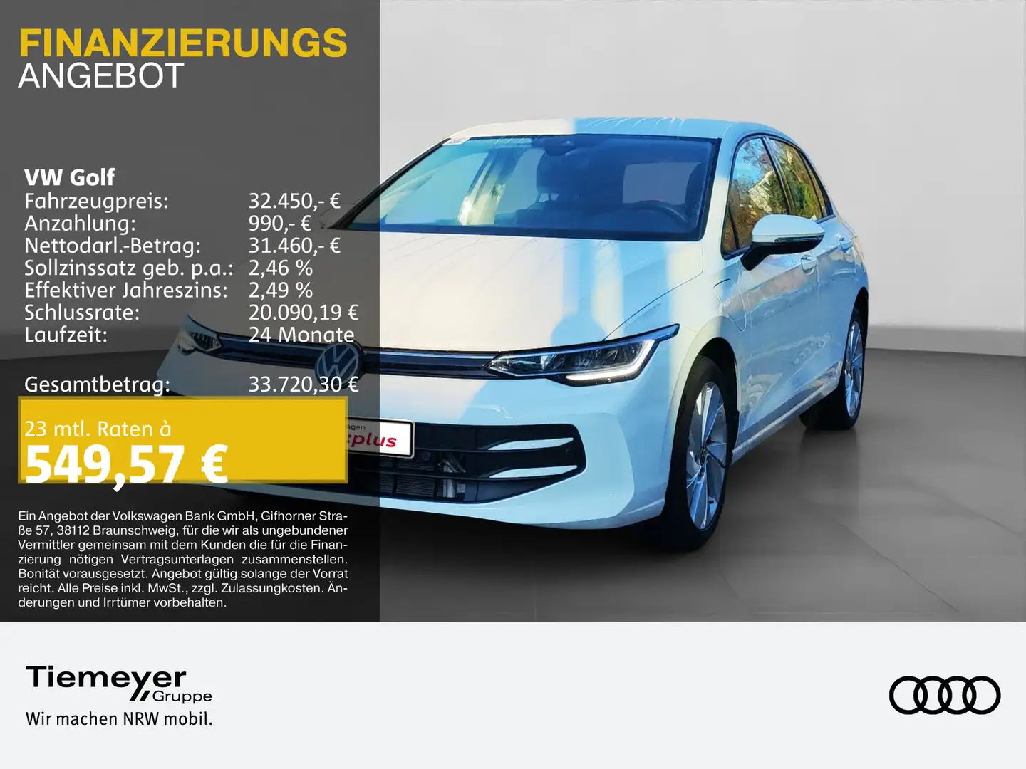 Volkswagen Golf 1.5 TSI eHYBRID LIFE LM17 SITZHZG LED PDC Weiß - 1