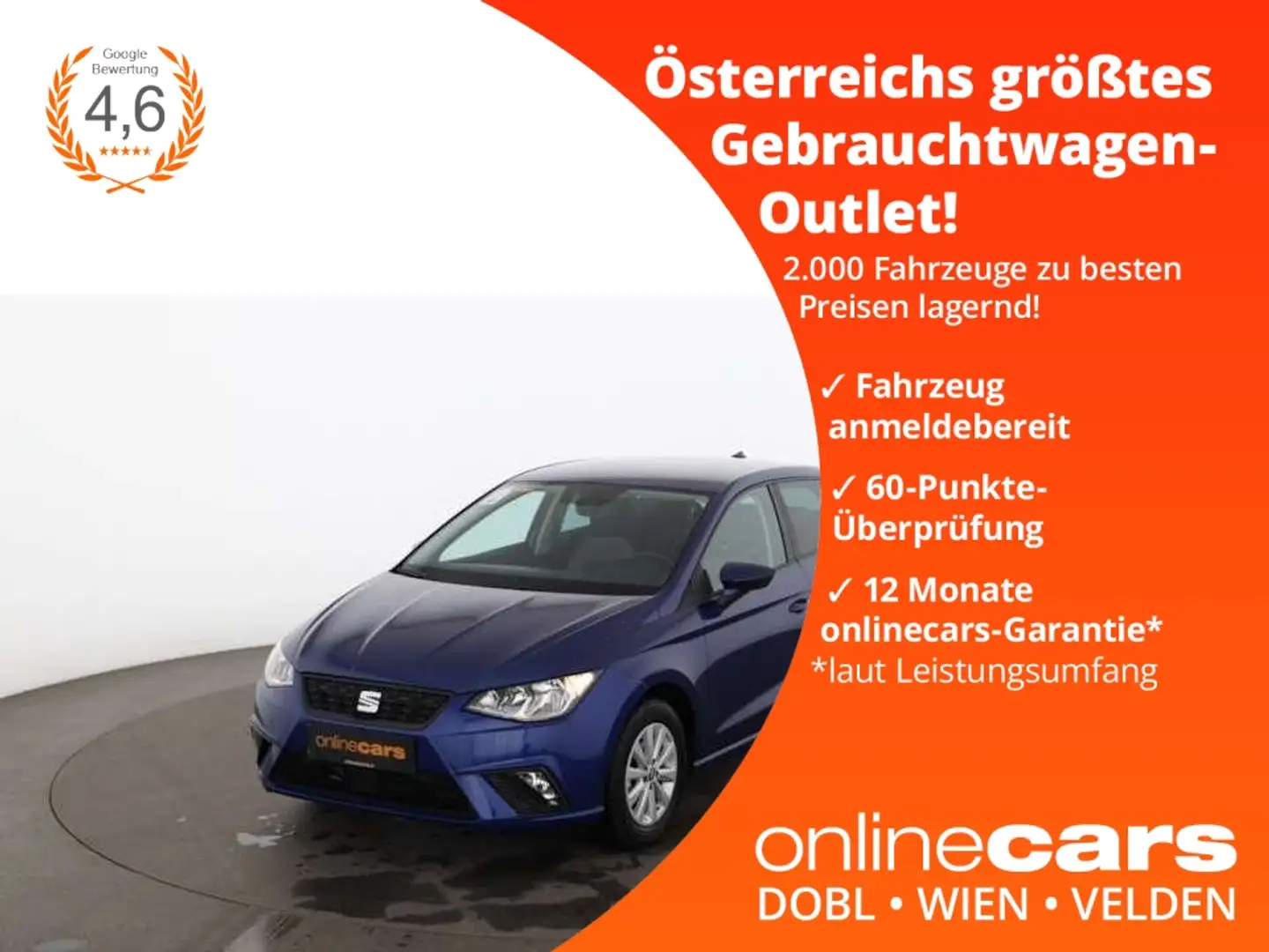 SEAT Ibiza 1.0 TSI Style SITZHZG TEMPOMAT KLIMA RADIO Blau - 1