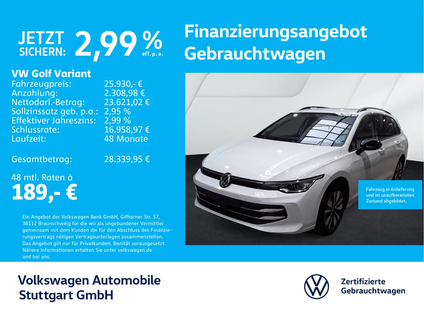 Volkswagen Golf Variant Goal 1.5 TSI Navi Kamera  LED  AHK Weiß - 1