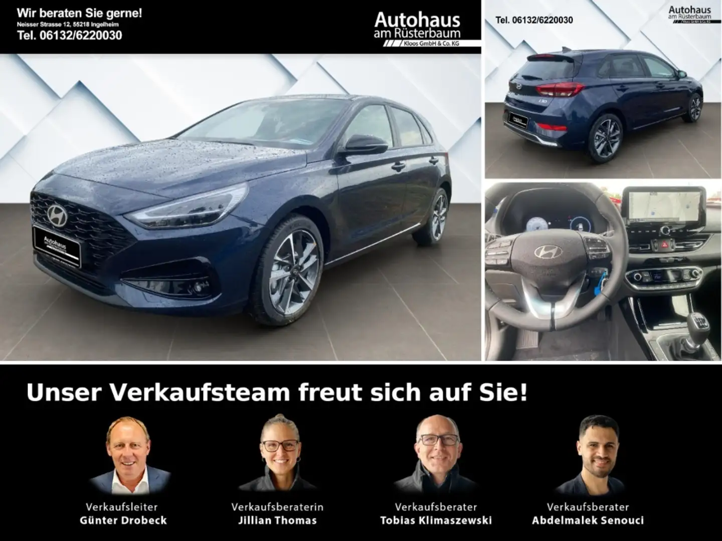 Hyundai i30 Advantage FL (MY25) 1.0 Navi., LED Navi Apple CarP Blau - 1
