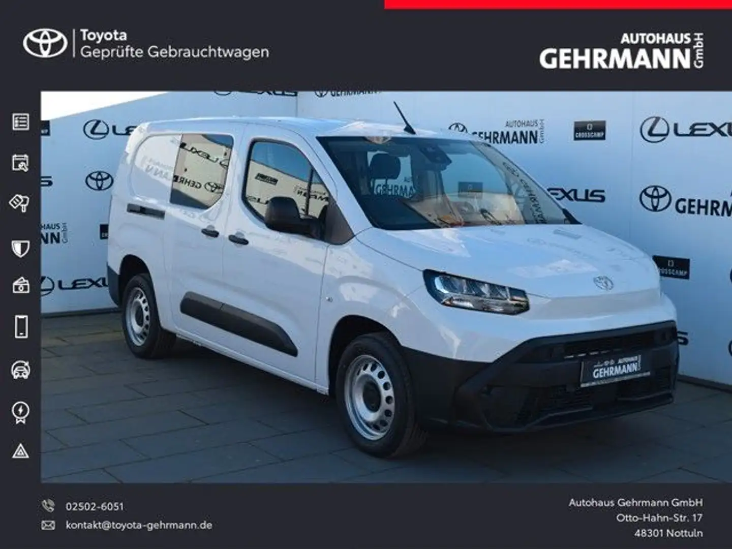 Toyota Proace City L2 Doppelkabine Meister Navi 4,49% Bianco - 1