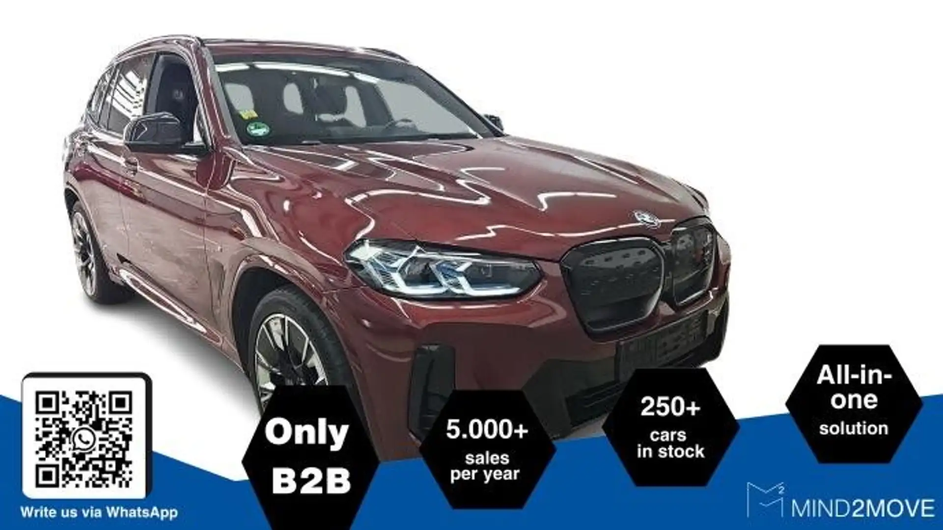 BMW iX3 Impressive BEV AHK+ACC+NAVI+PANO+KEYLESS Rot - 1