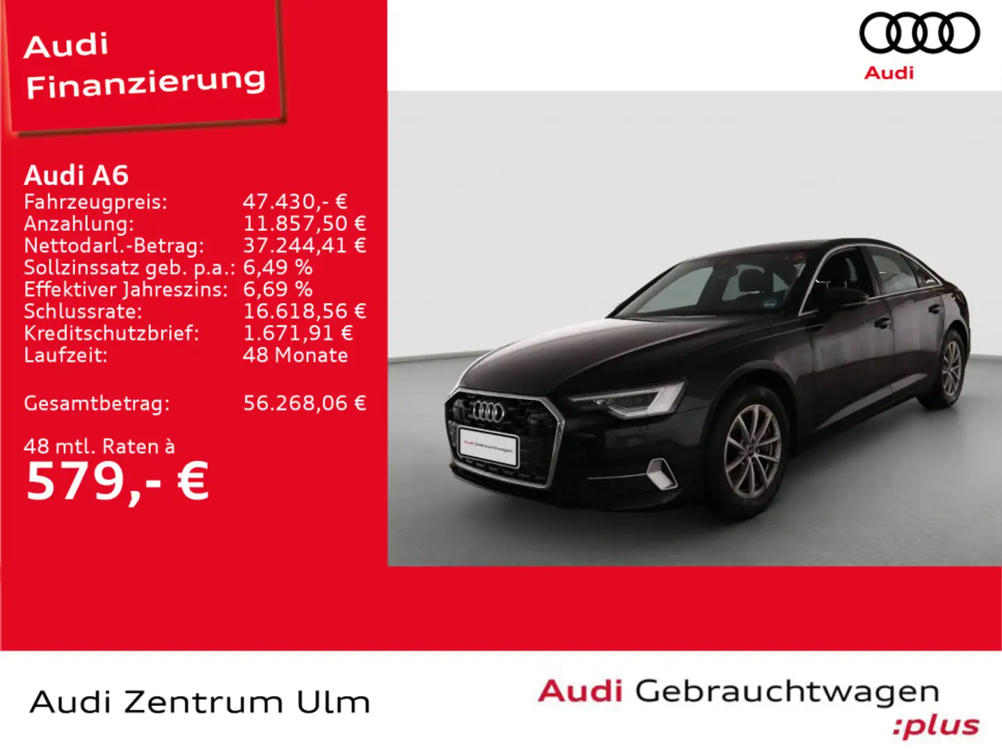 Audi A6 45TFSI advanced MATRIX SOUND RKAM 5JGarantie Schwarz - 1